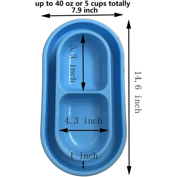 Cat Dog Pet Food Bowl 40 Oz Anti Ants Food Water Bowls Dish - Image 2