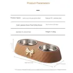 Pet Supplies Bow-tie Bowknot Cats Food Bowl PP Base Dog Bowl - Image 2