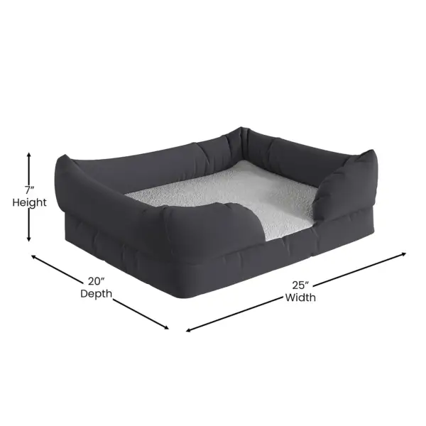 Cooper Small Memory Foam Pet Bed, small, Gray - Image 2